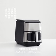 olayks立時空氣炸鍋新款加長可視多功能家用金屬內膽0塗層電炸鍋