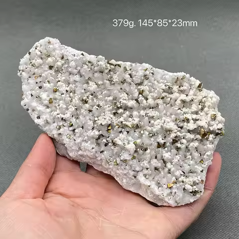 100% natural pyrite crystal calcite (fluorescence effect) mica stone mineral specimen