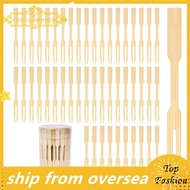 [TopFashion] 500Pcs Bamboo Forks 3.5 Inch, Cocktail Forks Appetizer Forks, Small Forks for Appetizer