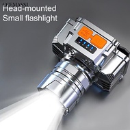 [CCSS]☃1 Set Fishing Miner Lamp High Brightness Rechargeable Smart Display Illumination Head-mounted