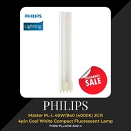[KLS Lighting] Philips Compact Fluorescent Lamp Master PL-L 40W 840 4000K 2G11 4pin Cool White