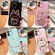 Casing Samsung Galaxy A03 Case Samsung Note 10 Plus Case Samsung Note 8 Case Samsung Note 9 Case Samsung A10S Case Samsung M30S M21 Case Cute Bunny Bracket Cartoon Stand Vanity Mirror Rabbit Holder Phone Cover Cassing Cases Case KT