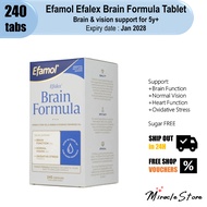 Efamol Efalex Brain Formula Capsules 5y+ 240tabs DHA Vitamin E Brain Vision Evening Primrose