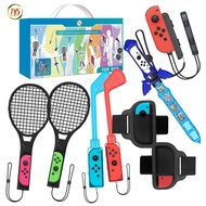 Suitable for Switch 9 in 1 Sports Suit NS Somatosensory Sports Suit Tennis Racket Golf Club Game Lig