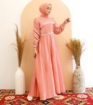 (ZXC) KINAN GAMIS MAXI DRESS PREMIUM MAXMARA SILK TILE / GAMIS PESTA / GAMIS KONDANGAN / MAXI