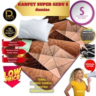 Karpet Hiasan Ruang Tamu Karpet Gebu Baldu tebal Carpet Corak timbul 5D 3 X 4 kaki)