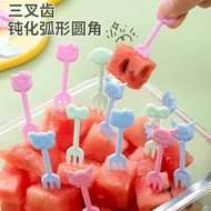 Creative Fruit Fork Cartoon Kitty Children Colorful Fruit Fork Hello Fruit Fork Fruit Fork Baby
