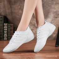 Women Dance Shoes Lightweight Flat Athletic Shoes Competitive Aerobic Gymnastics Shoes Fitness Sports Shoes White Dance Sneakers HIIF