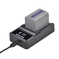 Batmax 1 Pack 1600MaH NP-FP70 Battery and LED Fast Charger for Sony NP-FP30,NP-FP50, NP-FP70, NP-FP9