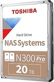 Toshiba N300 PRO 20TB Large-Sized Business NAS (up to 24 Bays) 3.5-Inch Internal Hard Drive - Up to 
