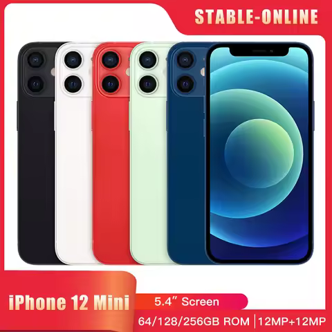 Original Apple iPhone 12 mini 5.4" 4G 5G 64GB/128GB/256GB ROM Dual 12MP A14 Chip IOS LTE Unlocked ip