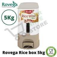 Rovega Rice Wise Dispenser 10kg. 5kg. Rice storage container.Bekas penyimpan beras 10kg