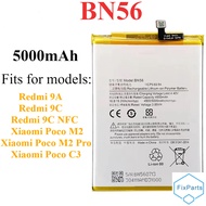 For Xiaomi Redmi 9A/9C/9C NFC/Poco M2/Poco M2 Pro/Poco C3 Battery BN56 Replacement