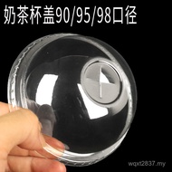 Flat Lid Transparent 98 Panda 90 Ball Lid Spherical Lid Hemispherical Lid Plastic Milk Tea Cup Lid S