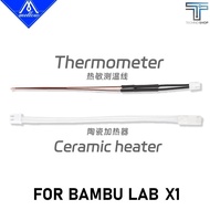 MELLOW 24V 48W Ceramic Cartridge Heater 100K NTC 3950 Thermistor Bambilab X1 X1-Carbon Combo