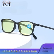 Night Vision Glasses TR90 Zoom HD Full-frame Presbyopic Glasses for Men Anti-blue Night Vision Adjus