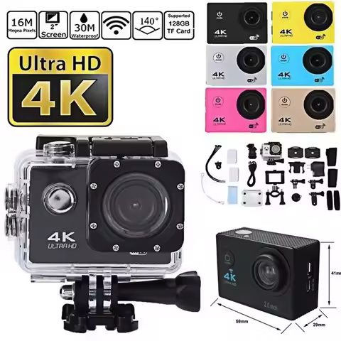 Ultra HD Waterproof Camera 2.0 Inch Camcorder Sports Wide-Angle Cam DV Go Car Pro Car Motorcycle Spo