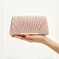 SALANGHANDA Evening Party Hnadbag Envelope Handbag Ruched Detail Fashionable For Party Wedding