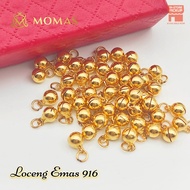 Loceng Emas 916 Tulen Emas 916 Sparepart Daun Kipas Emas 916 Tulen Gold Bell 916