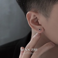 Men Simple Small Earrings Simple Boys Black Diamond Earrings