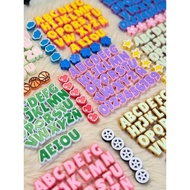 3D Printed Chunkiee Letters Beads Large 5mm Hole from Letters A-Z Plus Free 1 Set Vowels