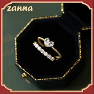 แหวนทอง 0.6 กรัม 96.5% สีเหลืองทองพร้อมความรัก แหวนเพชรแฟชั่น สุภาพสตรีเปิด แหวนปรับบุคลิกภาพ แหวนรูปหัวใจ แหวนแฟชั่น