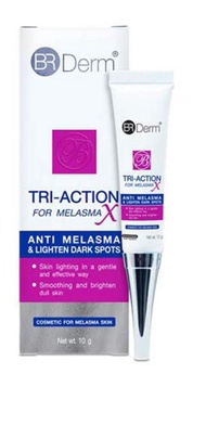 BRDerm TRI-ACTION anti-melasma และเป็นล็อตใหม่ รุ่นใหม่ล่าสุดที่พัฒนา ครีมบำรุงสำหรับผิวที่มีปัญหาจุ