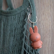 Miffy 米菲兔莫蘭迪色系款公仔鑰匙圈吊飾 - 紅棕色