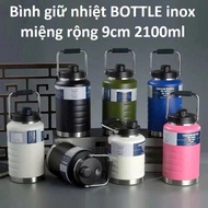 BOTTLE stainless steel thermos BOTTLE with wide mouth 9cm 2100ml