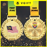 [KL SELLER] Custom Metal Medal Murah Medal Custom Medal Besi Badminton Bola Sepak Bowling Pingat
