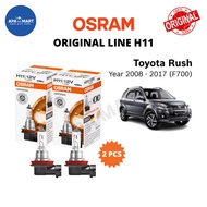 OSRAM Original Line H11 Halogen Headlamp Bulb (2pcs) 12V 55W Mentol Depan for Toyota Rush (F700) (Ye