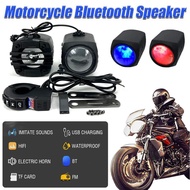 Motorcycle Bluetooth Speaker Sound System Handlebar Mount Speakers Weatherproof Audio Amp System tde
