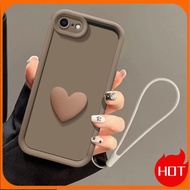 Casing iPhone 6 6S Plus 7 8 Case XR 7 Plus 8 Plus X XS XS Max Case Casing Korean-style simple 3D love phone case cover +