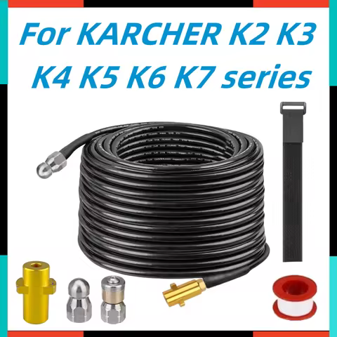 High Pressure Drainage Hose For Sewer, Karcher K2 K3 K4 K5 K6 K7 Sewer Hose Cleaning Kit, Detachable