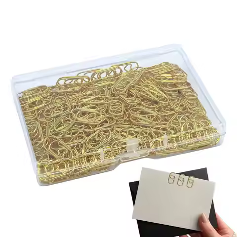 Decorative Paper Clips 100 Pieces Mini Gold Heart Planner Binder Holder Wedding Paper Clips for Home
