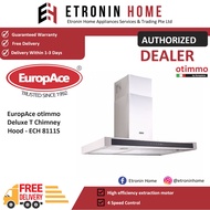 EuropAce otimmo Deluxe T Chimney Hood - ECH 8111S+EuropAce Otimmo Gas Hob EBH 6281S/6381S/6291S/6391S