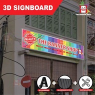 3D SIGNBOARD CUSTOM MADE 4FT X 20FT SHOPLOT SIGNBOARD