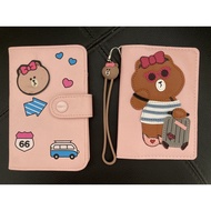 Link 2 passport cover, nametag, Choco Line Bear travel bag