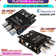NEW Bluetooth 5.0 Amplifier Class D Hifi Stereo Class D Amplifier Original ZK-502MT 2x 50W ZK-1002MT