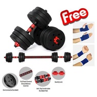 ADJUSTABLE DUMBELL BARBELL SET READYSTOK 30KG