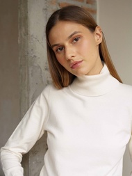 knitCircle - Basic KNIT PULL OVER (3 สี) เสื้อไหมพรมแขนยาว ใส่ได้ 2 แบบ ปกคอมีกระดุม สามารถติดเป็นทร