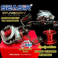 SEASIR Mansory Hybrid Ceramic Side Cover Bearings 2 Spool Baitcasting Fishing Reel 11+1BB Gear Ratio