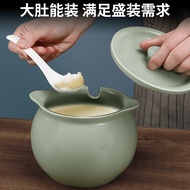 Ceramic Lard Jar Household Large Oil Jar Oil Jar Spicy Seasoning Jar Chili Kitchen Oil Storage Jar w