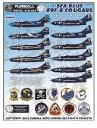 Fur Ball Aero Design 1/48 US Navy F9F-8 Colorful Gray & White Cougar Decal Part.I