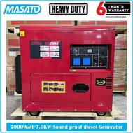 MASATO 7000WATT/7.0KW SOUND PROOF DIESEL GENERATOR WITH ELECTRIC START DG8250LN - HEAVY DUTY - 6 MON