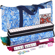 American Mahjong Set166 Premium White Tiles 4 All-in-One Mahjong Racks/Pushers