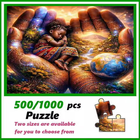 A high-quality 500/1000-piece puzzle, perfect for adults, is a fun family game that helps relieve st