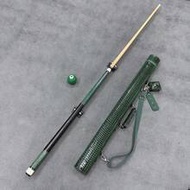 Premium Green Crocodile Pattern Billiard Cue Set, 1/2 Piece Maple Wood Billiard Cue With Hard Case, 