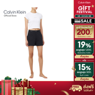 CALVIN KLEIN กางเกงนอนขาสั้นผู้หญิง Icon Cotton Terry รุ่น QS7275 UB1 - สีดำ