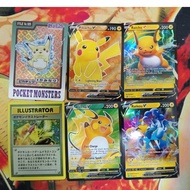 6 pcs / Set Illustrator Pikachu Raichu V Vintage Raikou Pokemon card game tcg ptcg Gred S